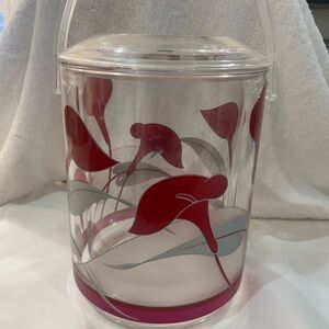 Vintage Culver Acrylic Ice Bucket with Liner and Handle